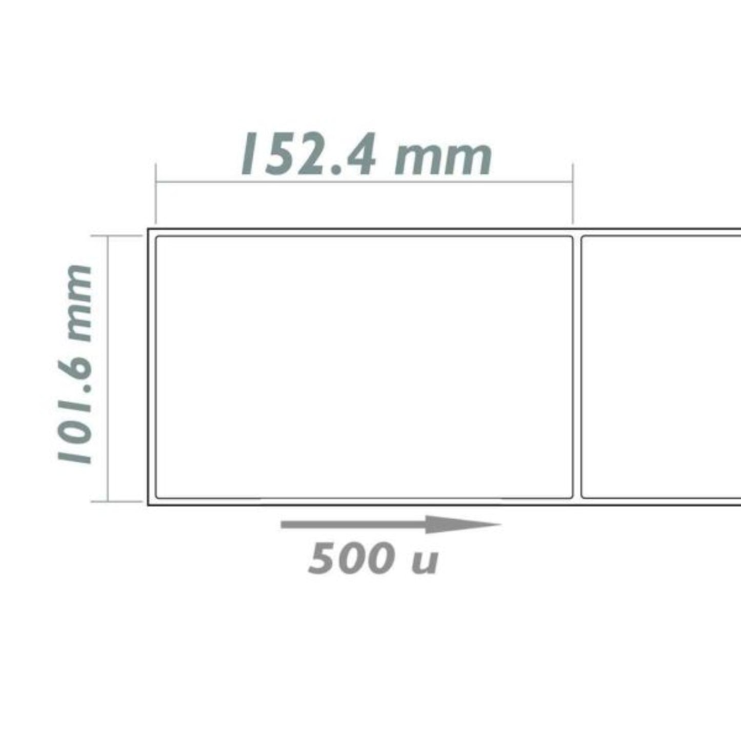 גליל מדבקות לבנות 500 יח' 152* 101.5 מ"מ דגם Aimo ZA46500