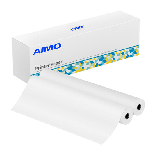 זוג גלילי נייר תרמי 2 יח' 210mm*6.5m A4 למדפסת לבית Aimo
