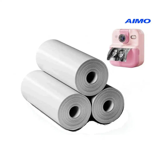 נייר תרמי לבן 56 מ”מ*6 מטר 3 יח' למצלמה P02 דגם Aimo P2RM