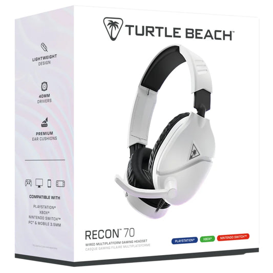 אוזניות גיימינג  Turtle Beach Recon 70P לבן