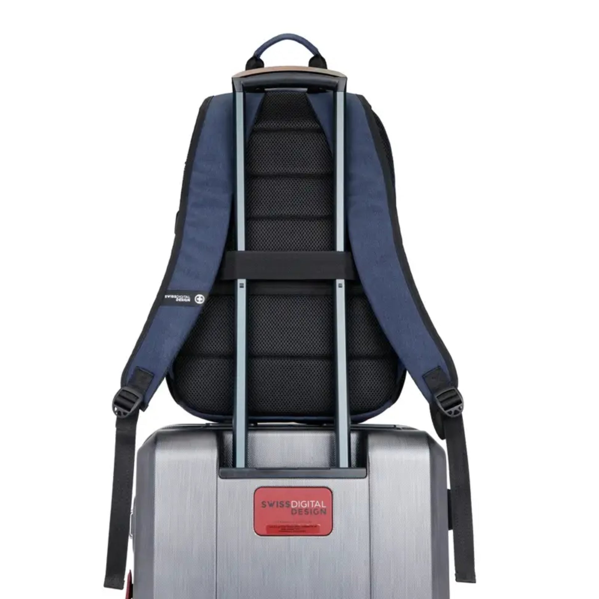 תיק גב למחשב 16" Biberstein Swiss Digital כחול