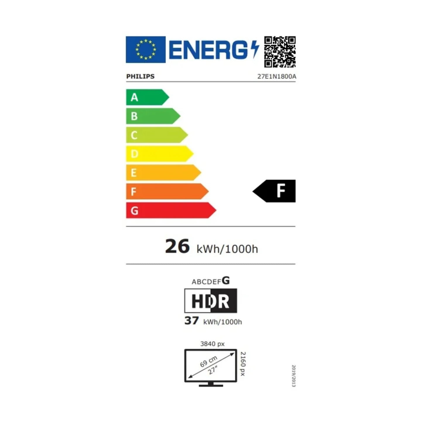 מסך מחשב 4K אולטרה “27 Philips 27E1N1800A
