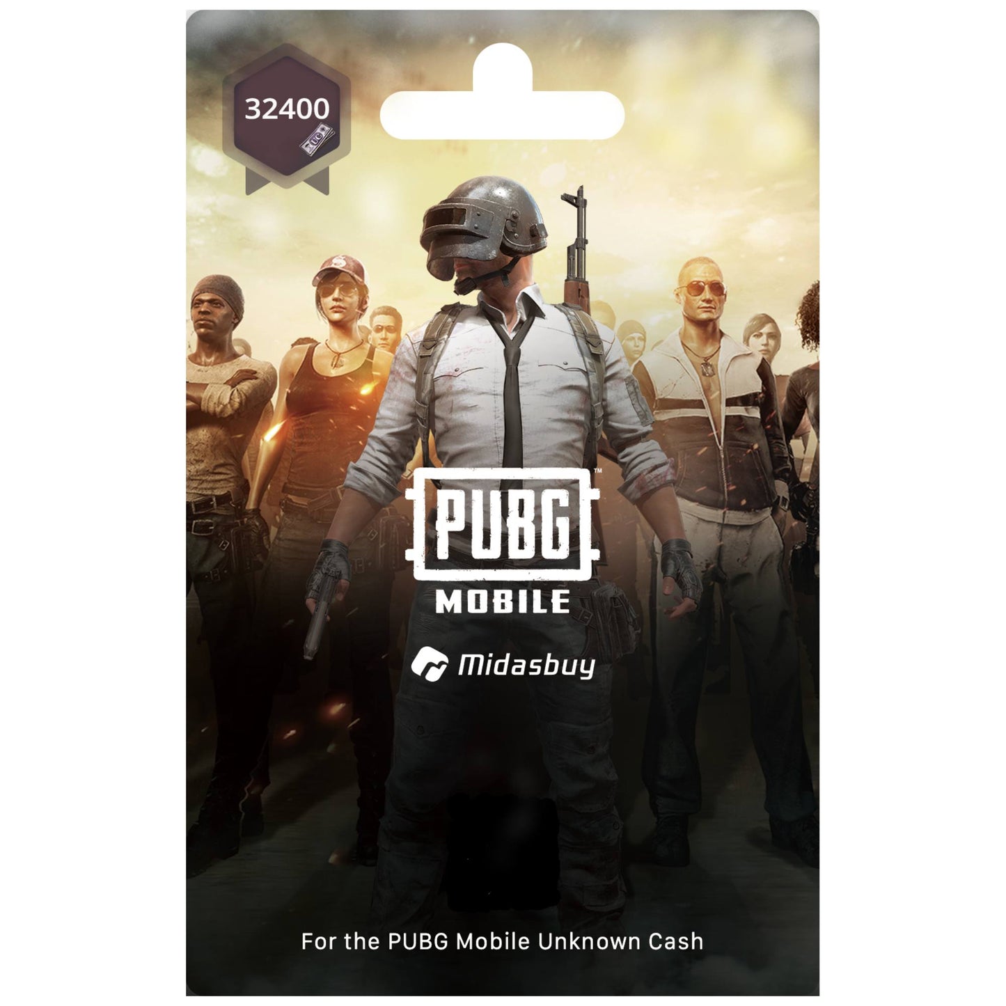 קוד דיגיטלי PUBG לטעינת 32400 UC לרכישות בתוך המשחק.