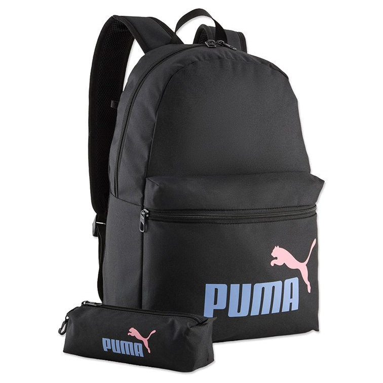 תיק גב עם קלמר שחור ורוד של Puma