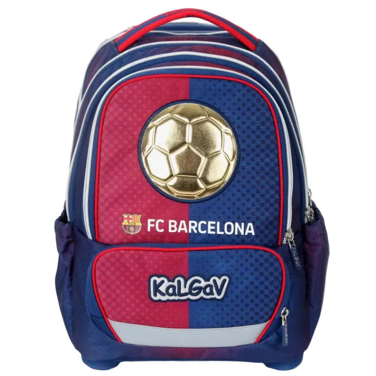 סט תיק טרולי אורטופדי וקלמר Itrolly Fcb כחול/אדום