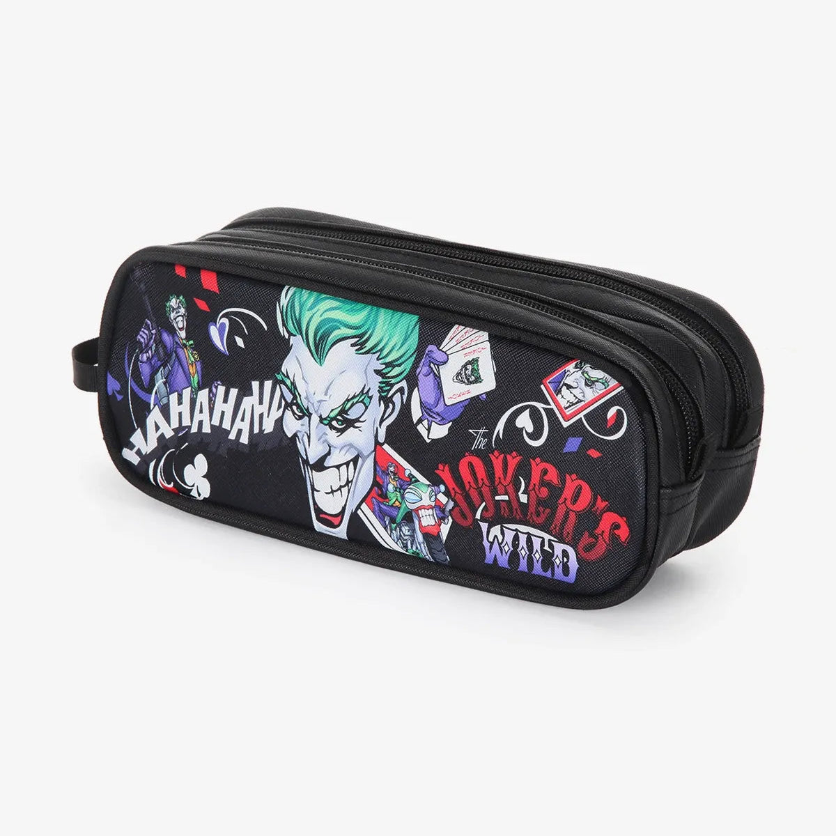 קלמר 2 תאים WB CASINO JOKER שחור 93885
