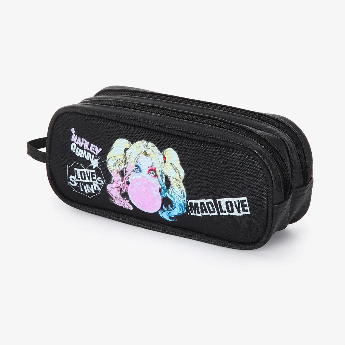 קלמר 2 תאים WB HARLEY QUINN שחור/לבן 93887