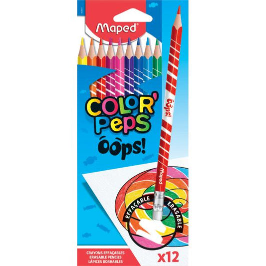 12 צבעי עפרון מחיקים  Mapped Color Peps