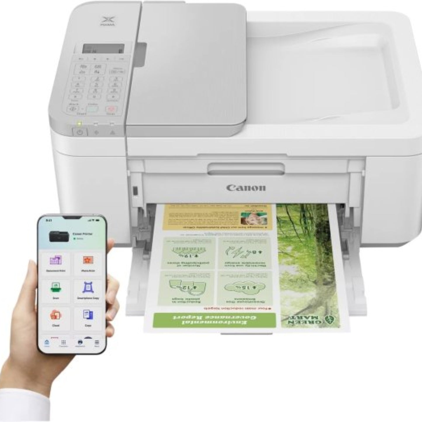 מדפסת דיו משולבת אלחוטית Canon Pixma TR4756I לבן