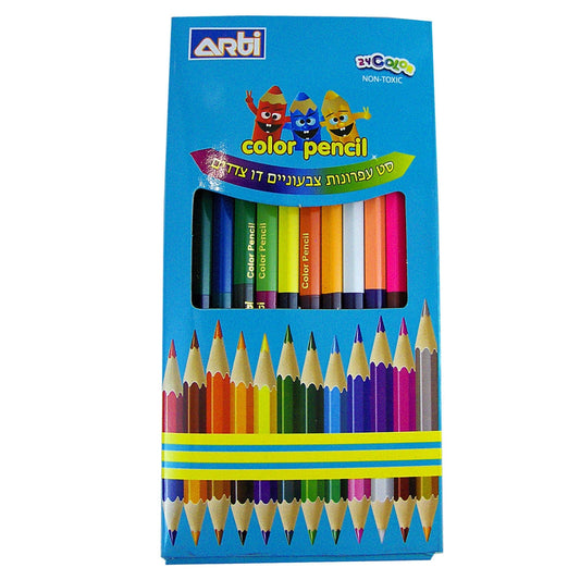 סט-12עפרונות-ארטי-צבעוניים-דו-צדדי