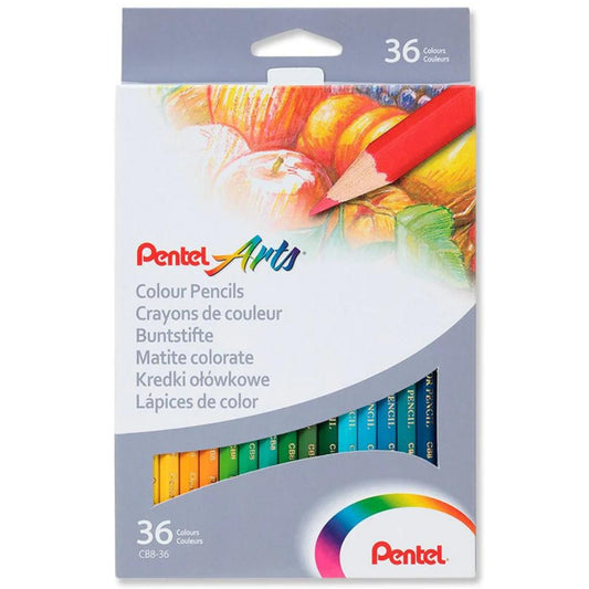 סט 36 עפרונות צבעוניים Pentel
