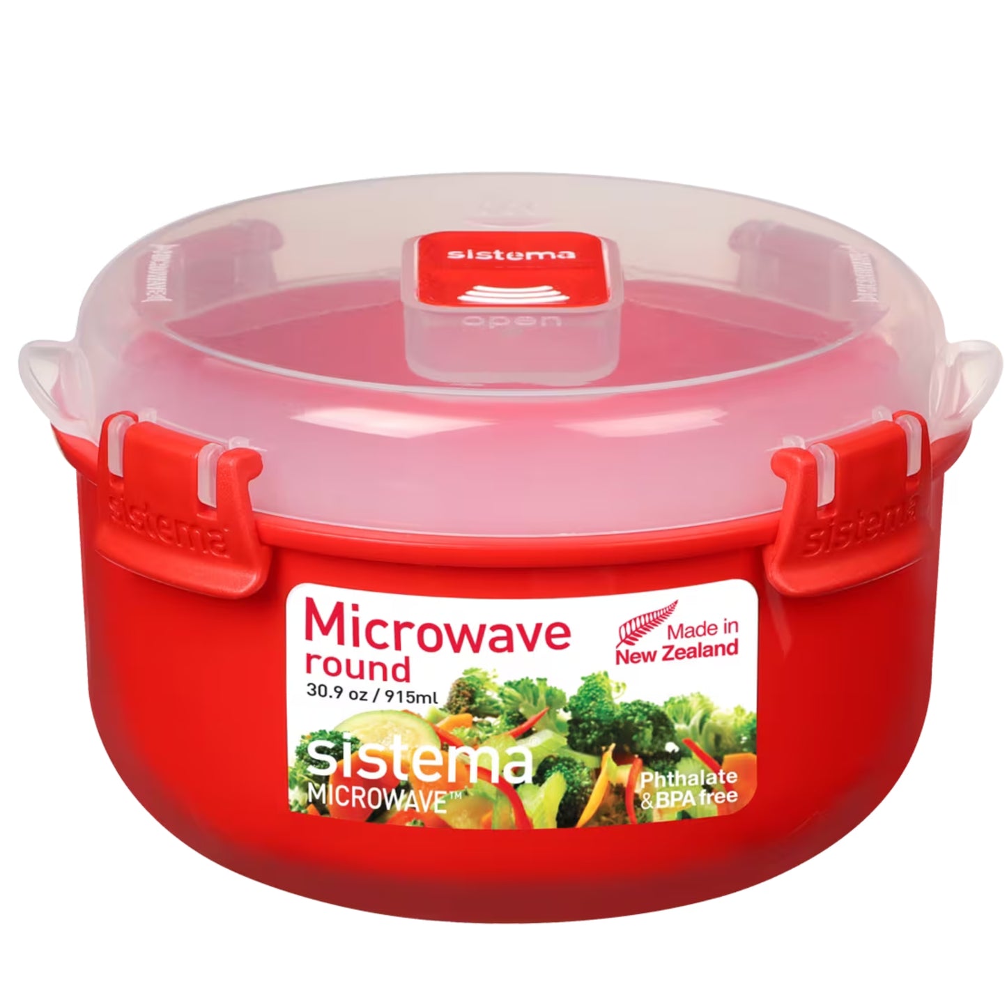 קערית בישול אורז עגולה 915 מ"ל Sistema אדום