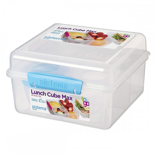 קופסת-אוכל-מחולקת-2-ליטר-sistema-lunch-cube-max-מעורב-צבעים
