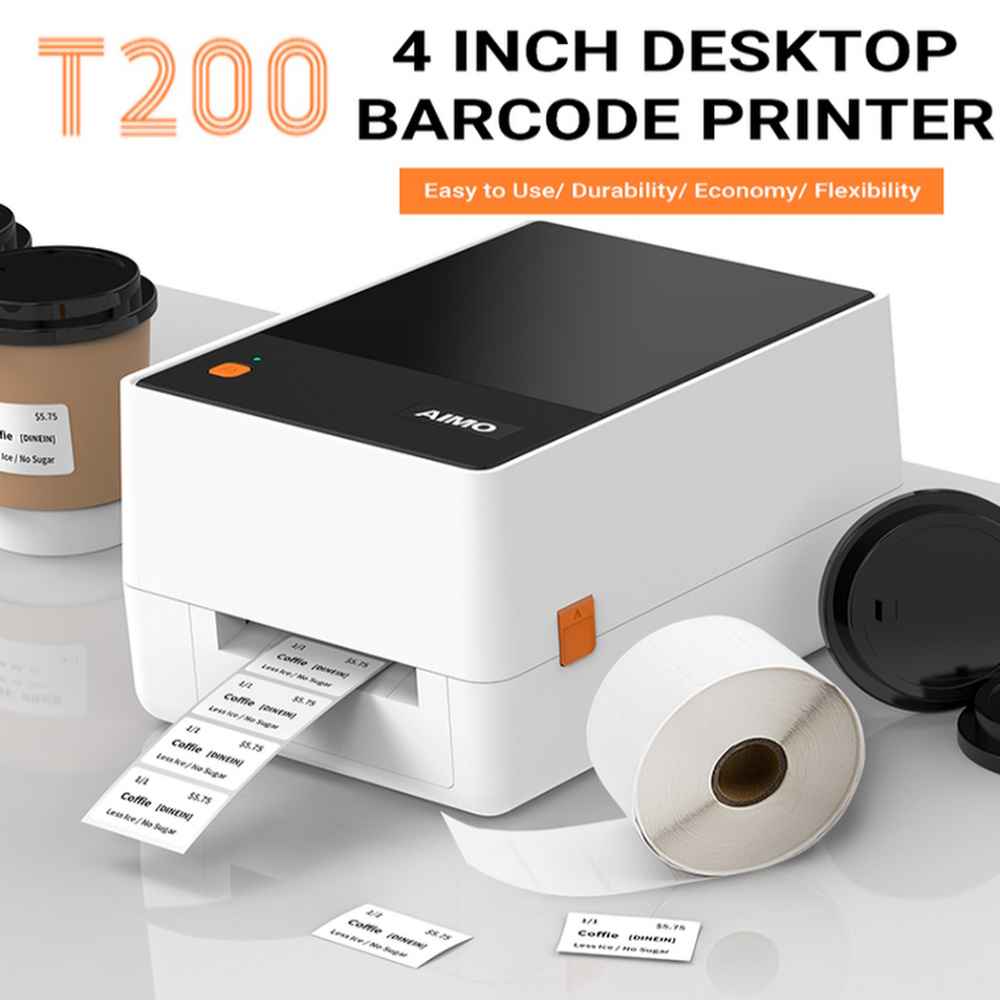 מדפסת ברקוד תרמית שולחנית Aimo T200PRO