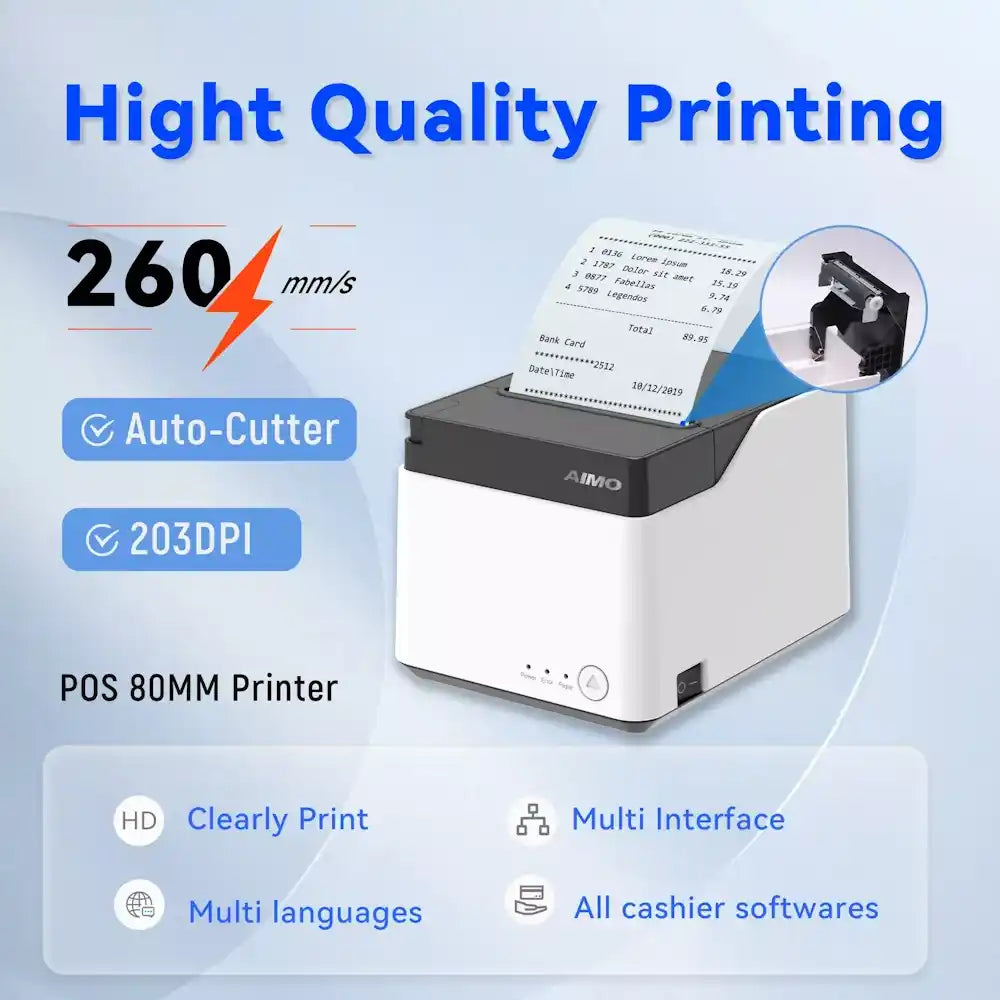 מדפסת קבלות תרמית Aimo QF300UBT