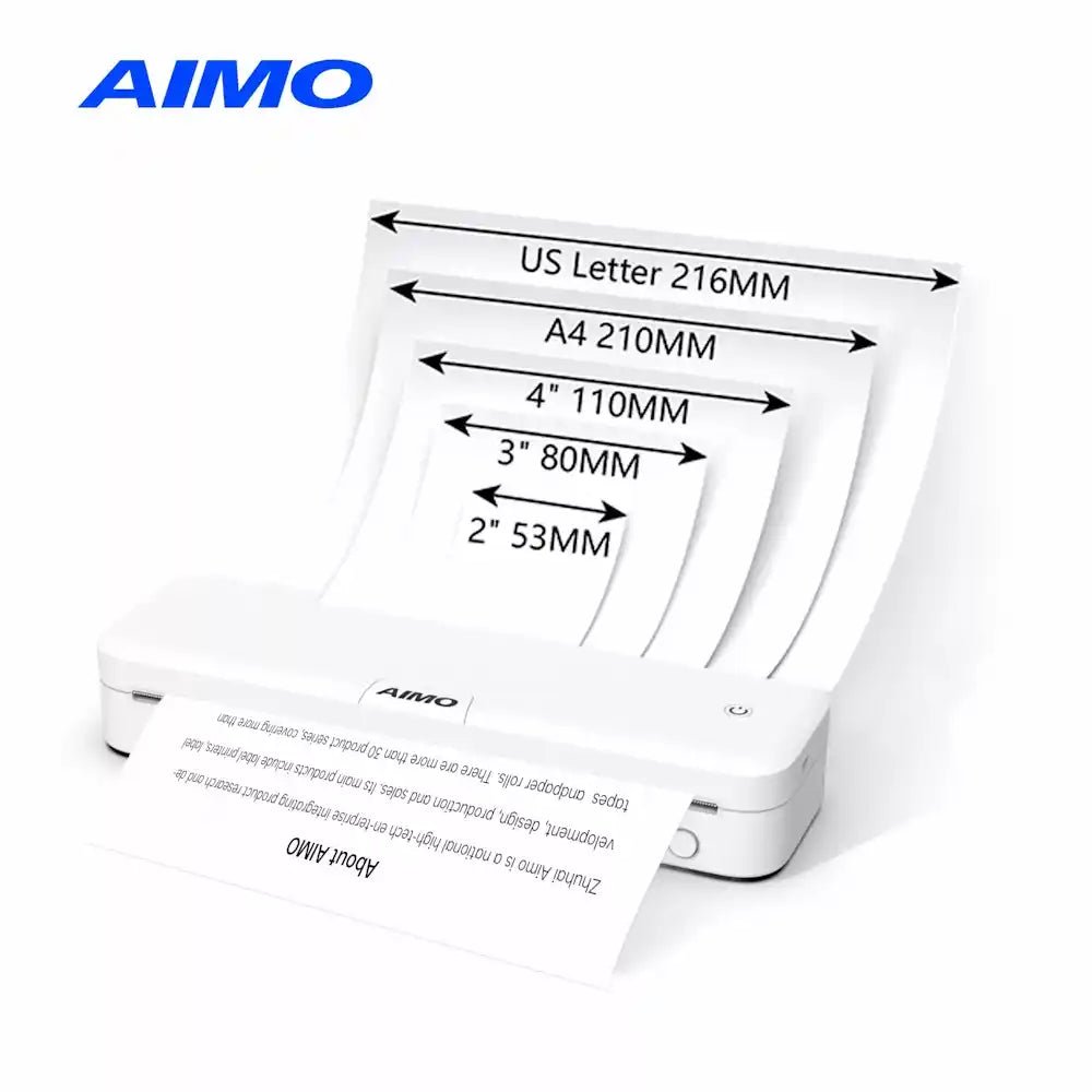 מדפסת אלחוטית A4 תרמית ניידת נטענת Aimo M831