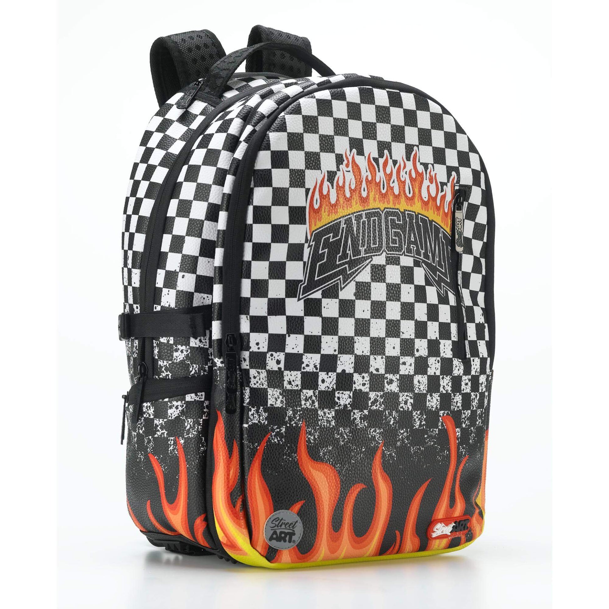 תיק גב 2 ב-1 Street Art Checkerd PU