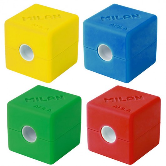 מחדד-בצורת-קוביה-עם-מיכל-milan-מעורב-צבעים