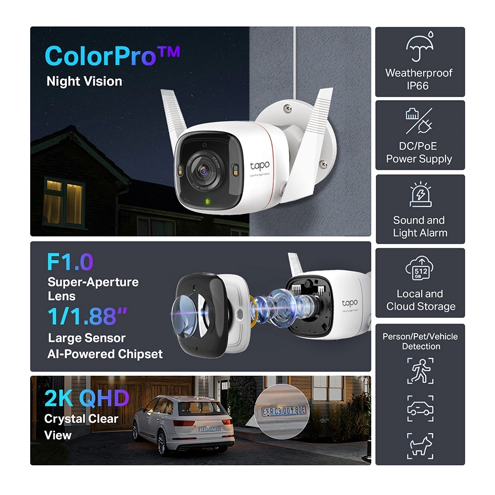מצלמה TAPO C325WB WIFI 4MP IP מבית Tp-Link