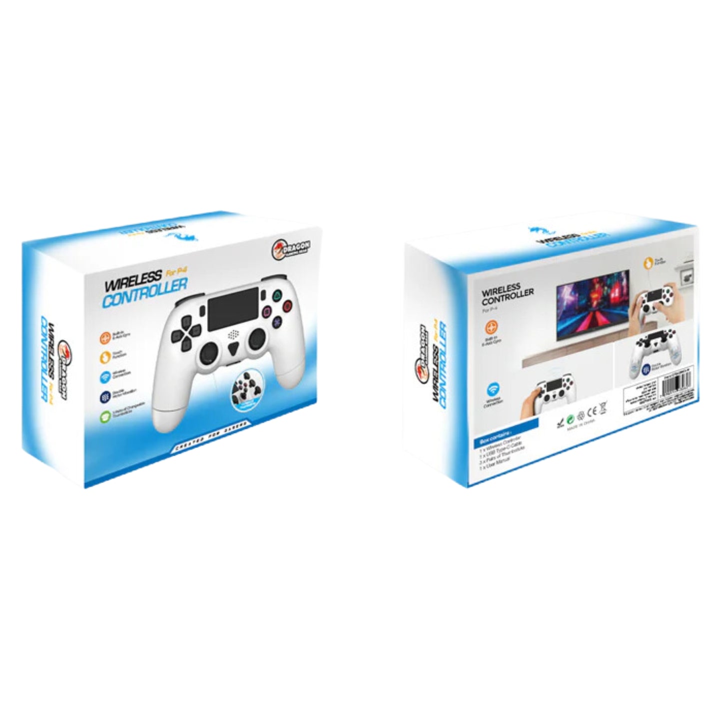 בקר אלחוטי ל-Dragon Double Shock PS4