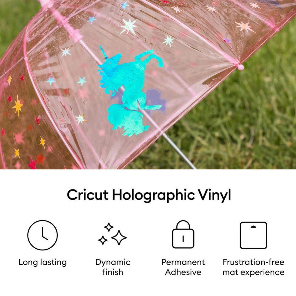 נייר ויניל (10 יח') קבוע - Cricut Holographic Vinyl Mythical