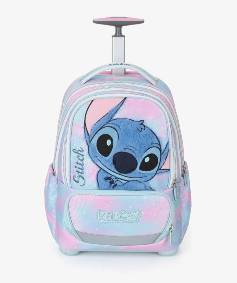 סט תיק טרולי אורטופדי וקלמר Itrolly Stitch תכלת/ורוד