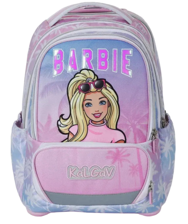 סט תיק טרולי אורטופדי וקלמר Itrolly Barbie ורוד/הוואי