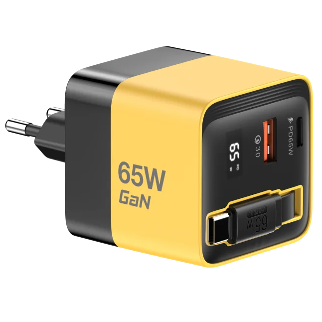 מטען קיר עם כבל נשלף MWC65RC מבית MIRACASE