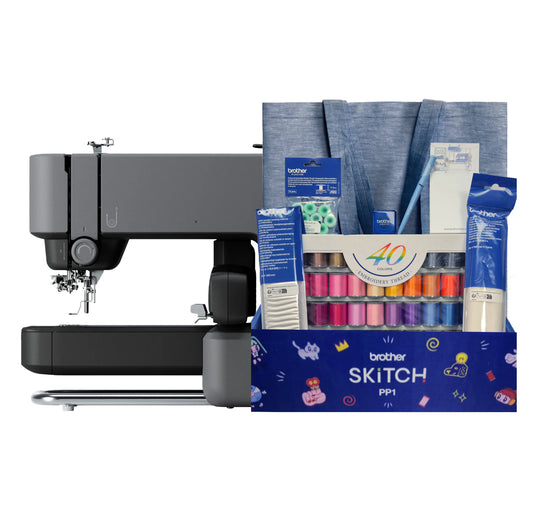באנדל מכונת רקמה Brother PP1 Skitch ומארז אביזרים מושלם