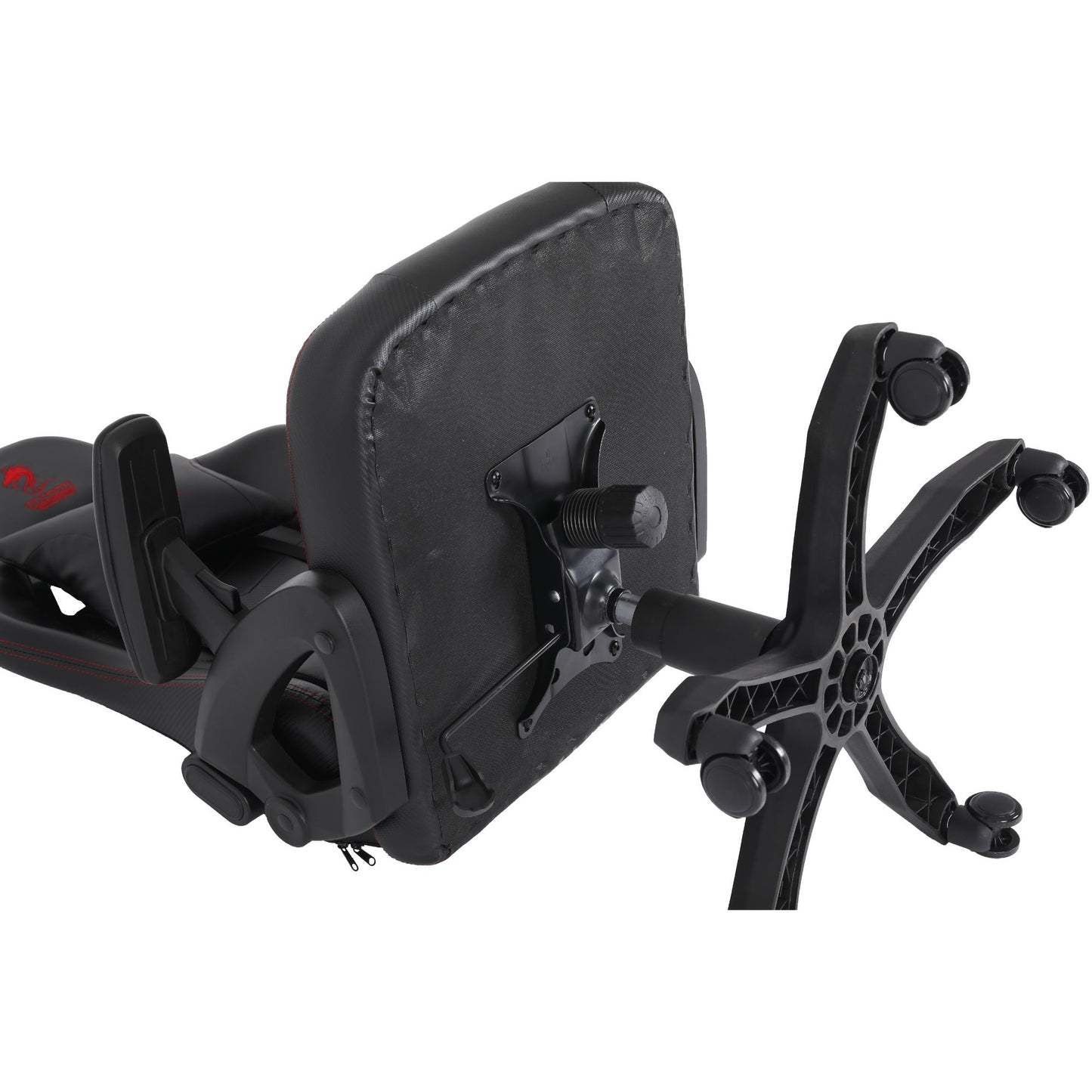 כיסא גיימינג דמוי עור תפירה באדום-Dragon Ace Pro