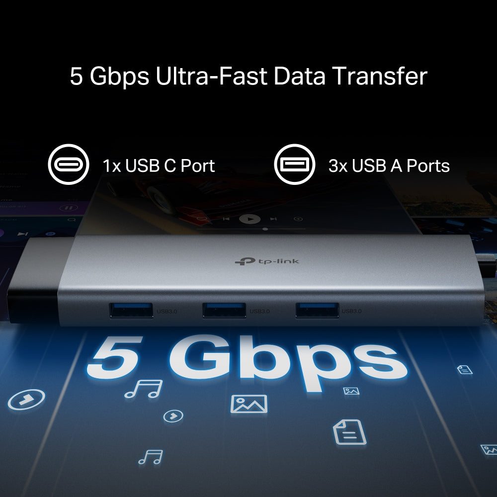תחנת עגינה UH9120C USB Type-C 9-in-1 Hub Tp-link