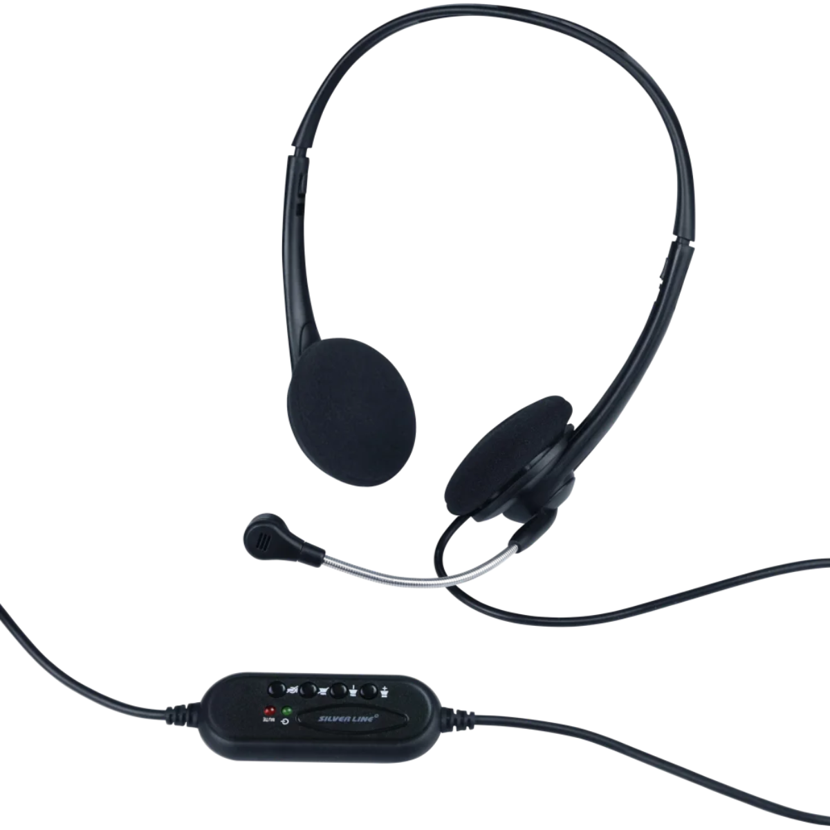 אוזניות+מיקרופון Silver line HS010V USB ajur