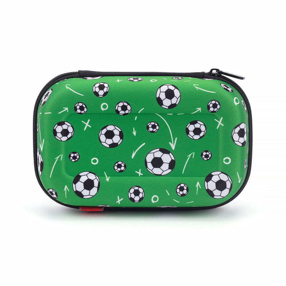 ZIPIT Clear Top Soccer – קלמר שקוף בעיצוב מגרש כדורגל עם כדור זז