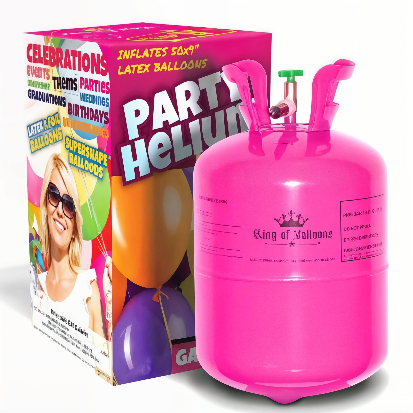 מיכל גז הליום חד פעמי לשימוש ביתי 50 בלונים