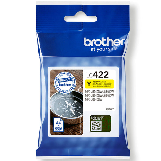 ראש דיו צהוב Brother LC422