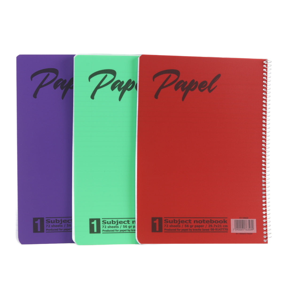 סט-3-מחברות-ספירל-pp-a4-משובץ-papel