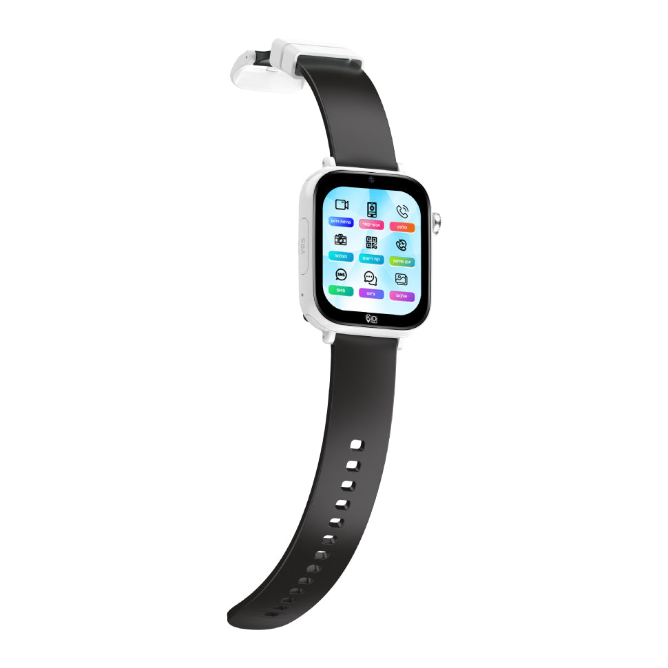 שעון טלפון חכם KidiWatch עם תשלום NFC דגם TAP שחור