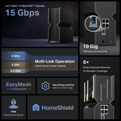 נתב אלחוטי Archer BE700 BE15000 Wi-Fi 7 Router