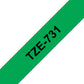 סרט TZE-731 שחור על ירוק 12 מ"מ Brother