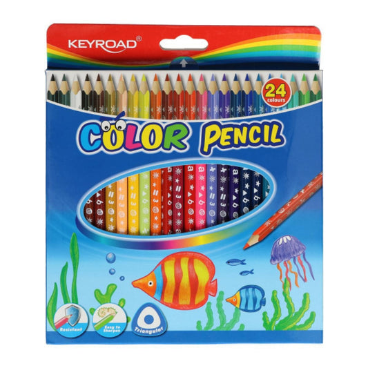 סט 24 עפרונות צבעוניים - KEYROAD