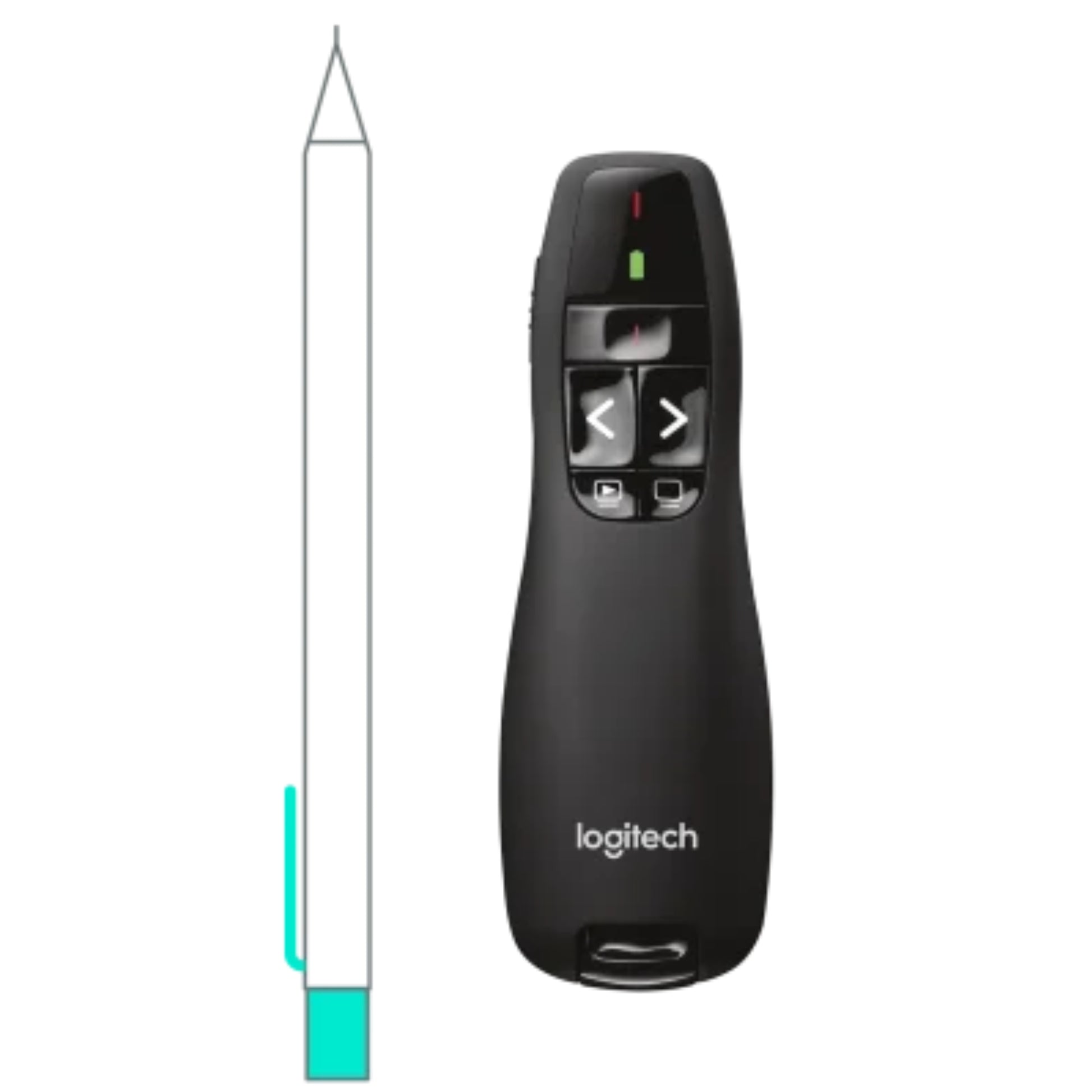 שלט אלחוטי למצגות Logitech R400 2.4GH