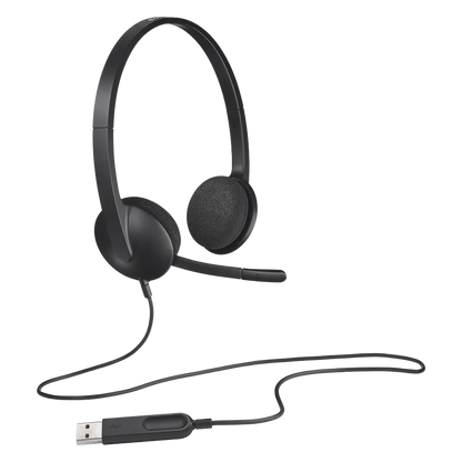 אוזניות למחשב עם מיקרופון Logitech H340