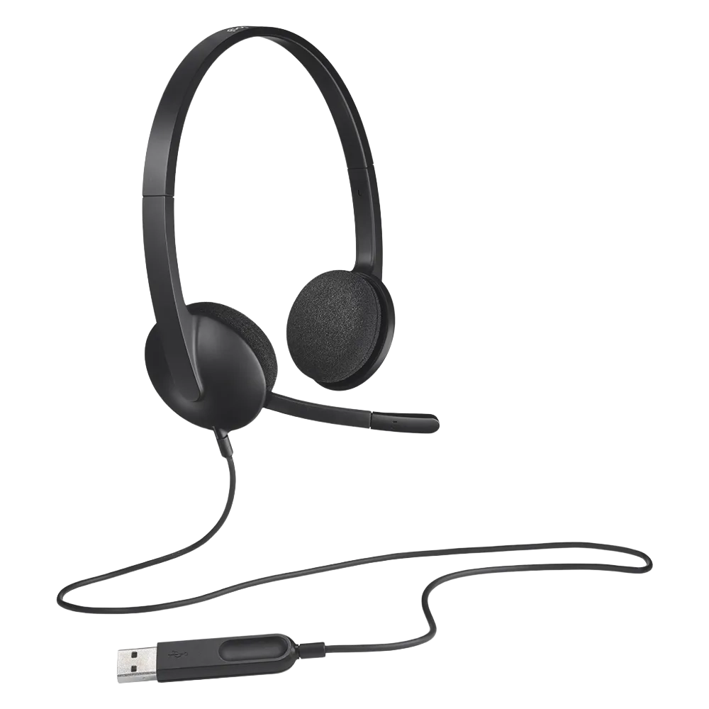 אוזניות למחשב עם מיקרופון Logitech H340