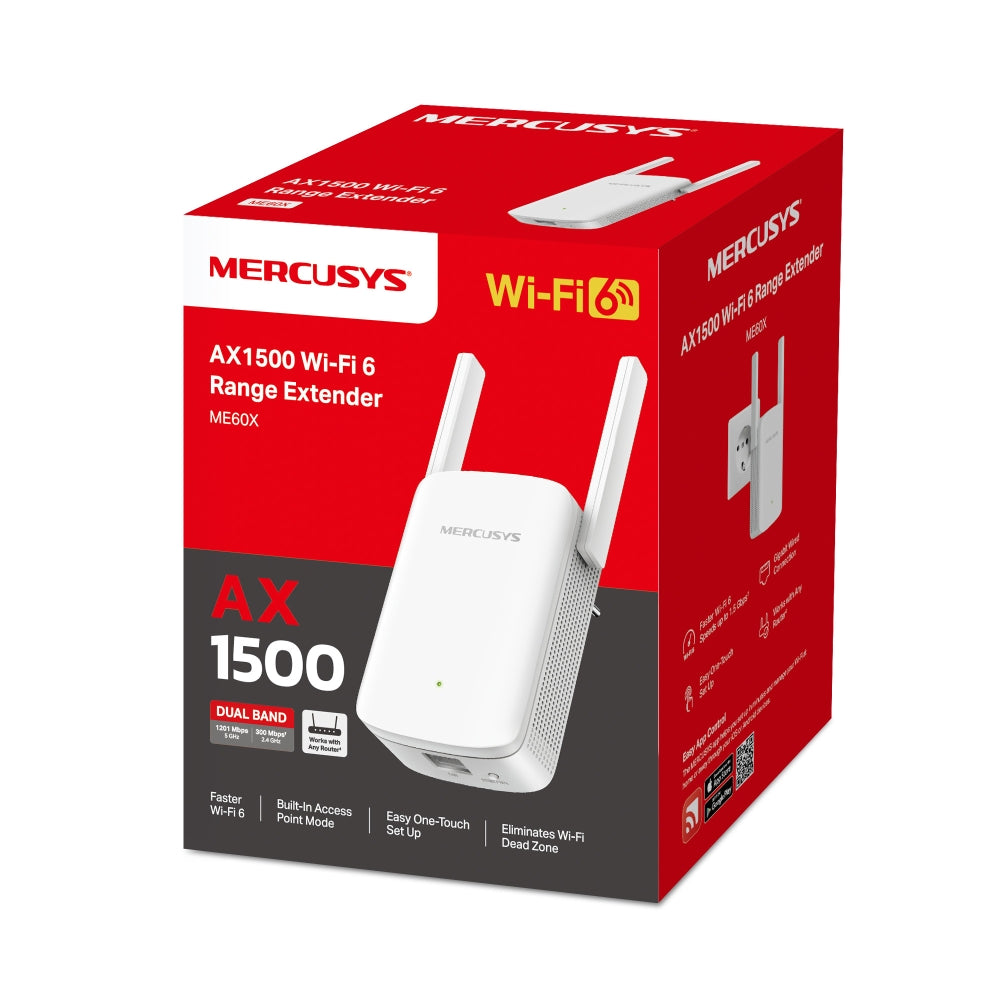 מגדיל טווח ME60X AX1500 Wi-Fi 6 Mercusys