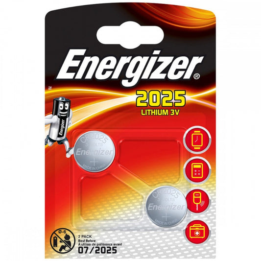 זוג סוללות כפתור ליתיום CR2025 3V Energizer