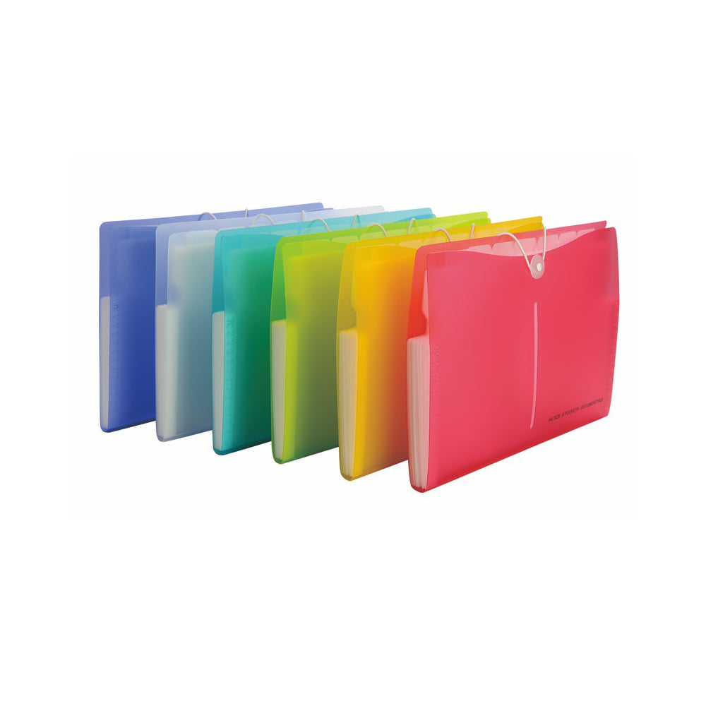 תיק מסמכים 8 תאים-KInary מעורב צבעים
