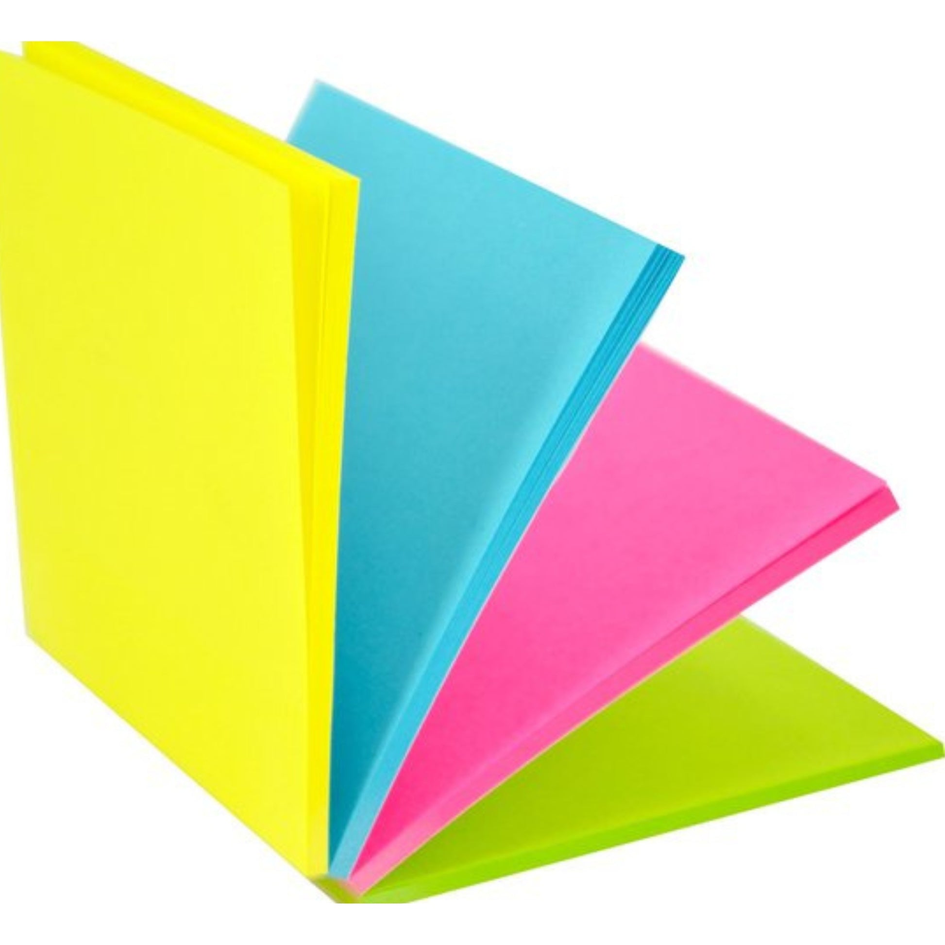 100מזכריות צבעוניות Magic Neon 76*76 מ"מ Hopax