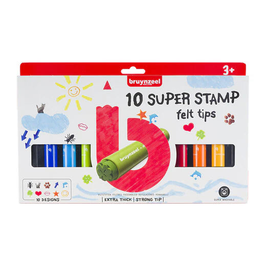סט 10 טושים חותמות Bruynzeel Super stamp