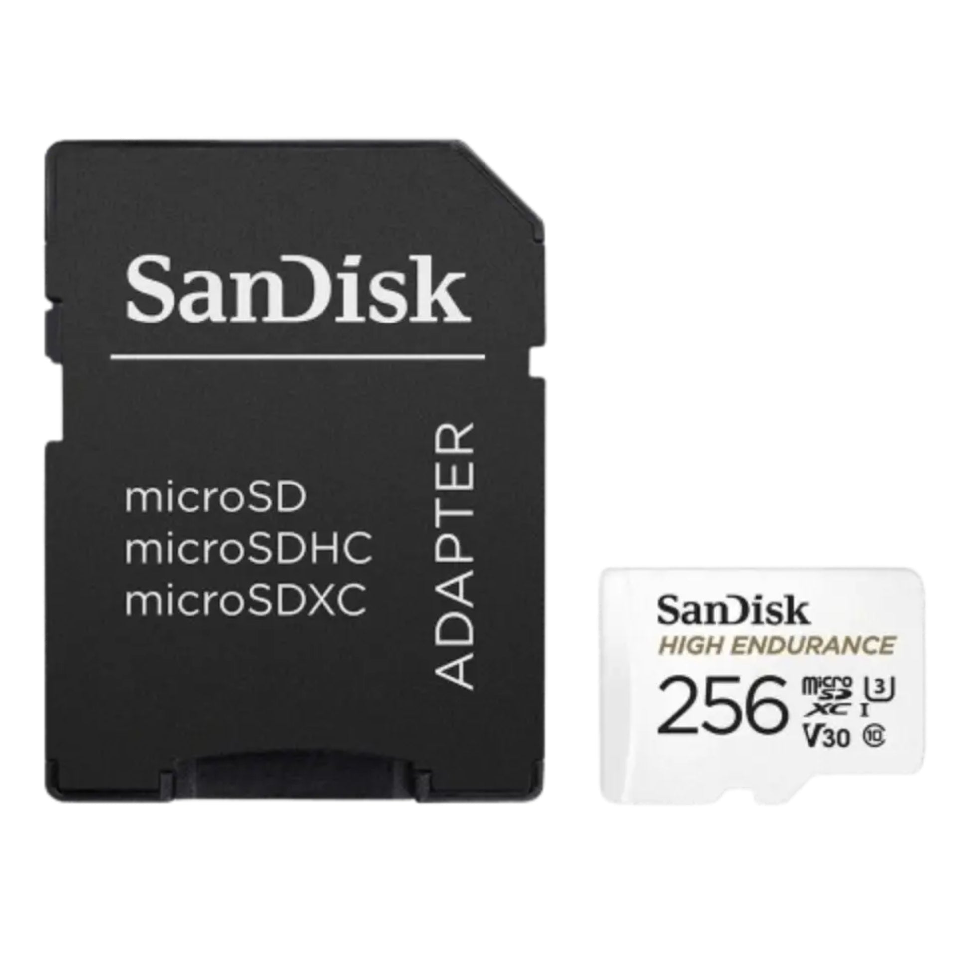 כרטיסSanDisk High Endurance microSDXC 256GB + SD Adapter