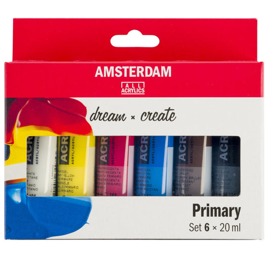 מארז 6 צבעי אקריליק Amsterdam